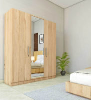 three door wardrobe in pure oak finish in plpb by primorati three door wardrobe in pure oak finish